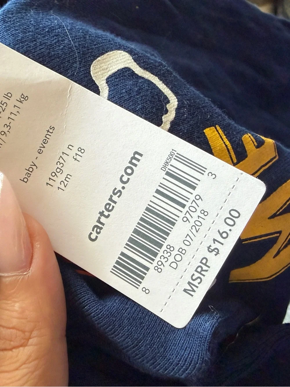 Carters baby nb